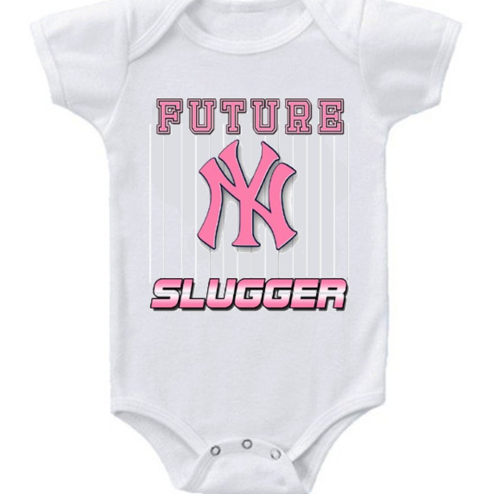 Cute Funny New Baby Bodysuit NY Yankees Girls